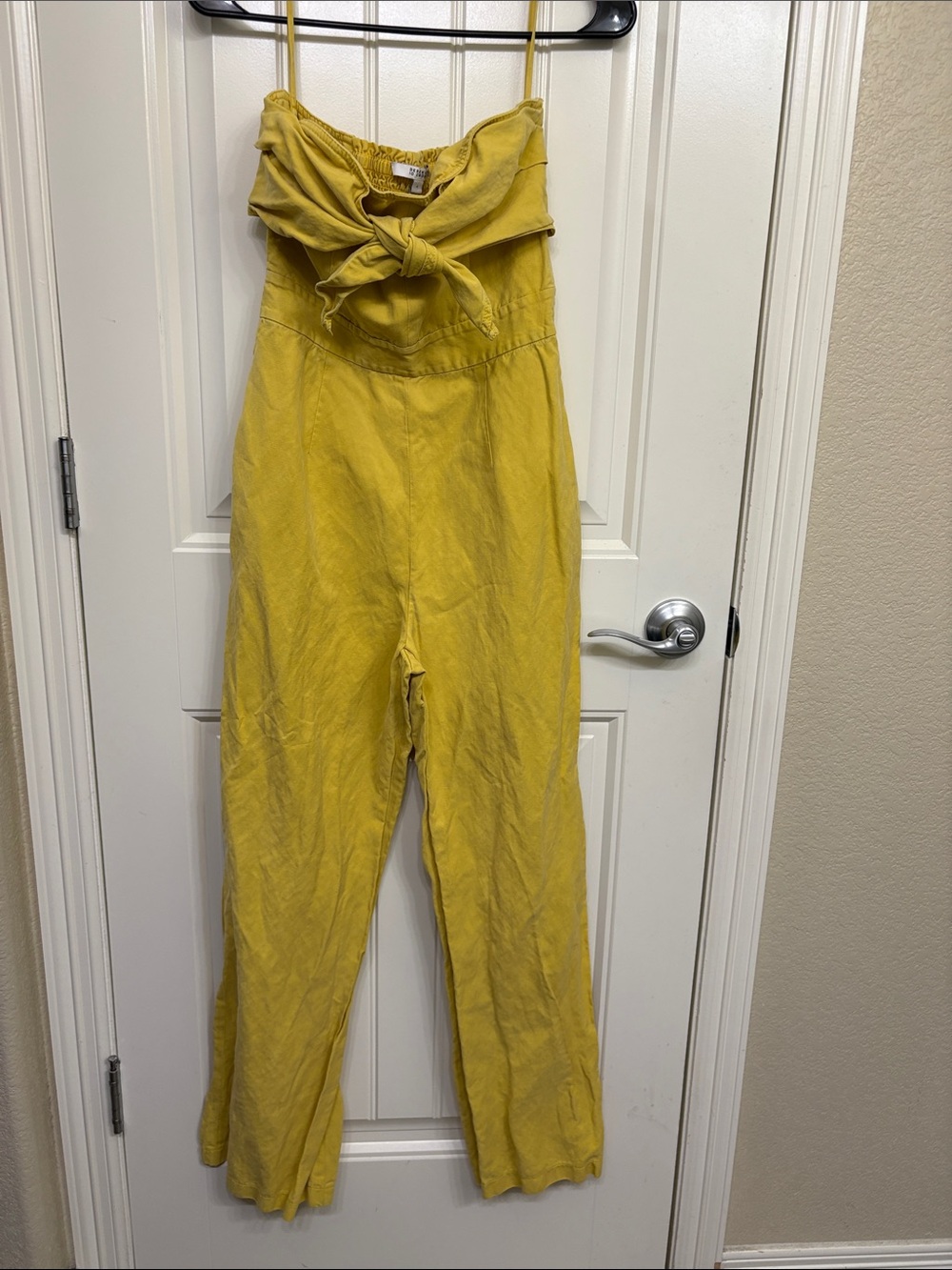 10 Crosby‎ Derek Lam Yellow Strapless Tie-Front Jumpsuit